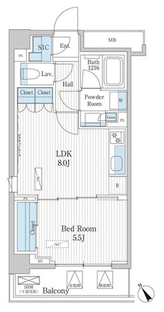 パークアクシス門前仲町テラスの物件間取画像